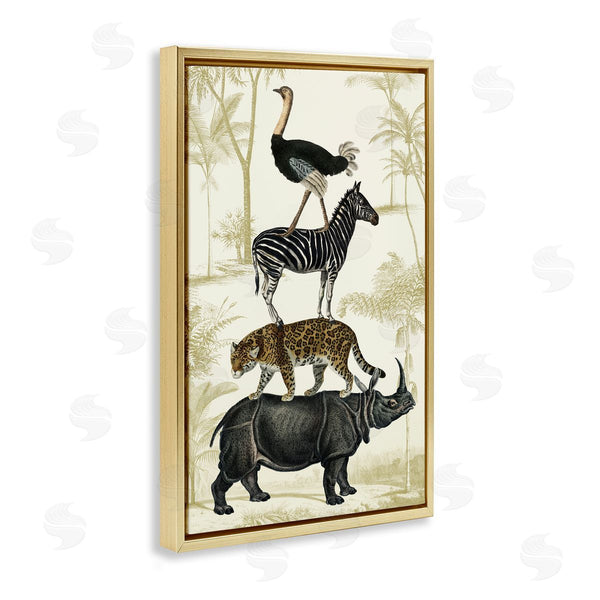 Stupell Industries Victoria Barnes | Tower Of Safari Animals