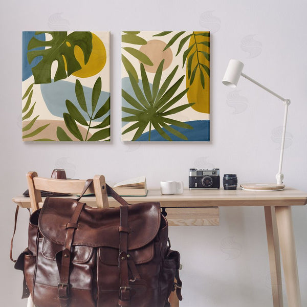 Stupell Industries Victoria Barnes | Tropical Bohemian Plant Leaves Wall Art