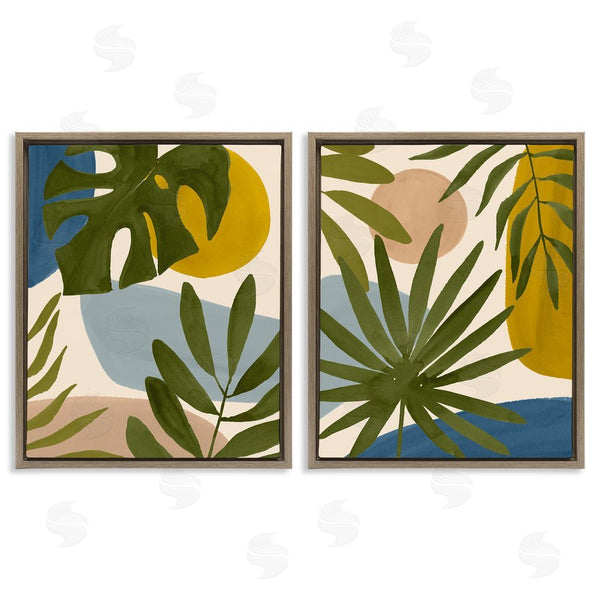 Stupell Industries Victoria Barnes | Tropical Bohemian Plant Leaves Wall Art