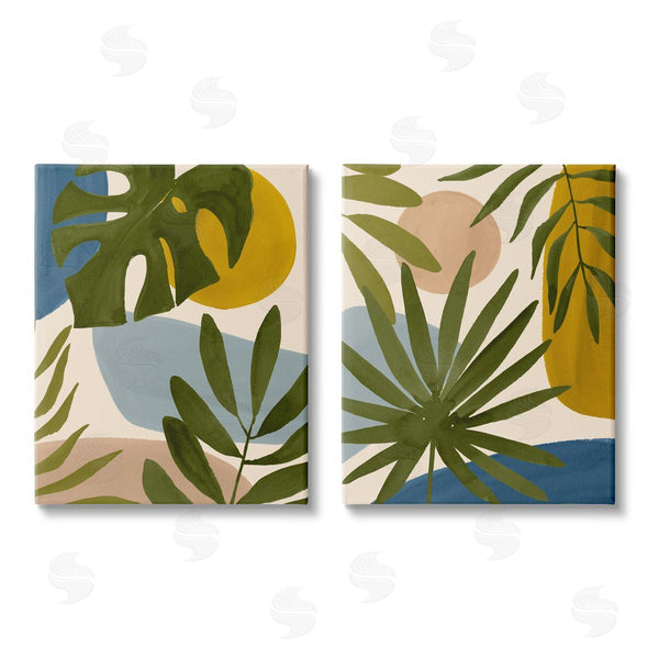 stupell industries Victoria Barnes | Tropical Bohemian Plant Leaves Wall Art