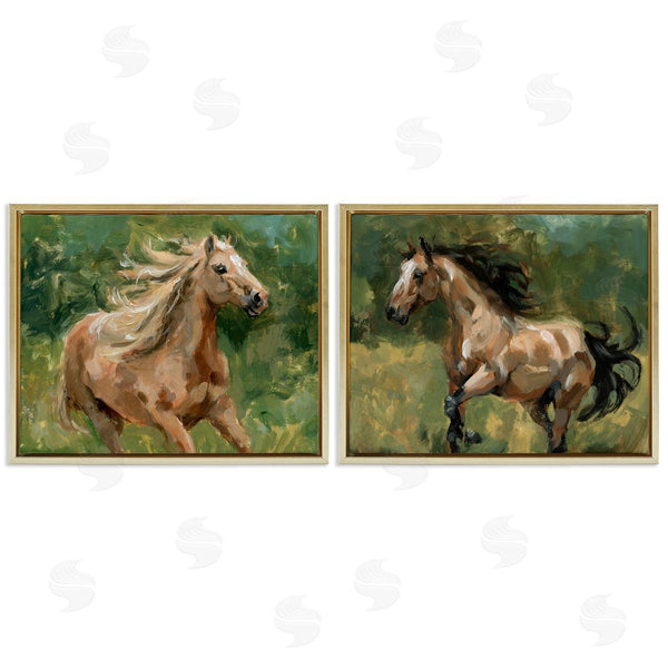 Stupell Industries Victoria Barnes | Trotting Horse Visages