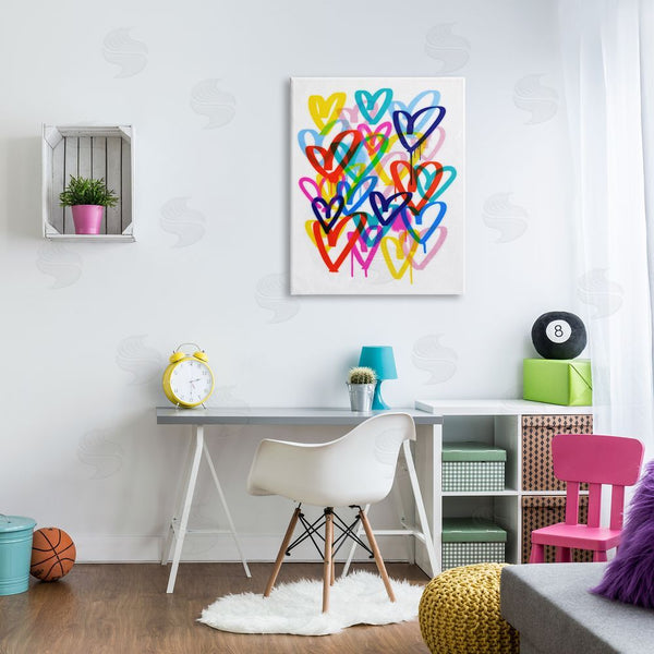 Stupell Industries Victoria Barnes | Urban Graffiti Hearts Wall Art