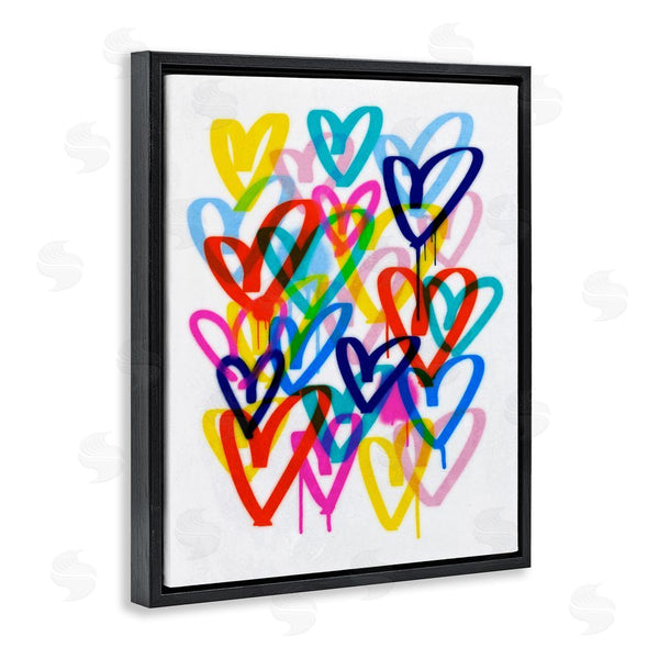 Stupell Industries Victoria Barnes | Urban Graffiti Hearts Wall Art