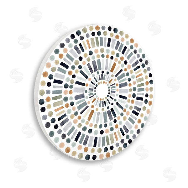 stupell industries Victoria Barnes | Varied Neutral Tones Geometric Circles Shapes Fractal Wall Art