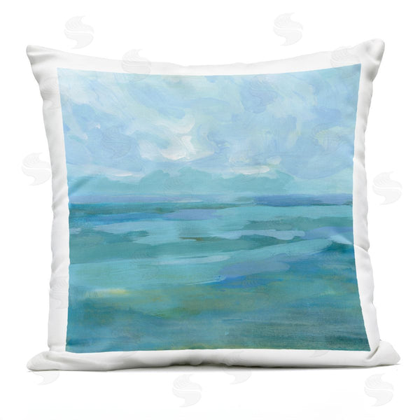 Stupell Industries Victoria Barnes | Vast Cloudy Sea Waves Printed Throw Pillow