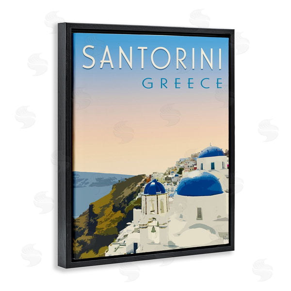 Stupell Industries Victoria Barnes | Vintage Santorini Cityscape Wall Art