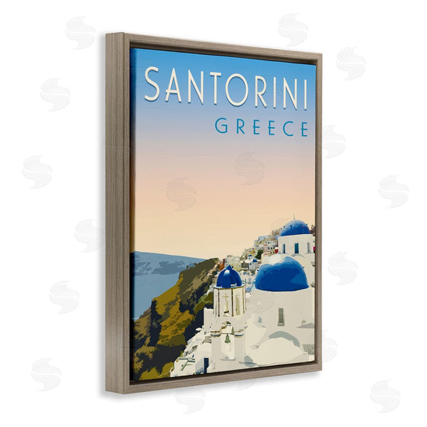 Stupell Industries Victoria Barnes | Vintage Santorini Cityscape Wall Art