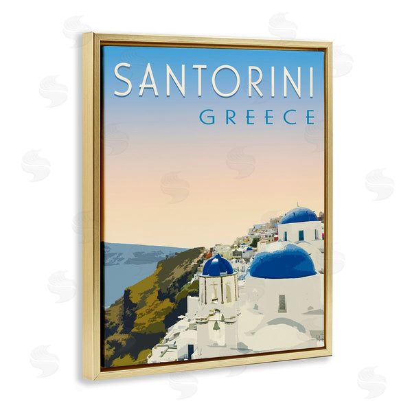Stupell Industries Victoria Barnes | Vintage Santorini Cityscape Wall Art