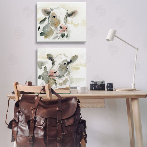 Stupell Industries Victoria Barnes | Watercolor Holstein Farm Cows Wall Art