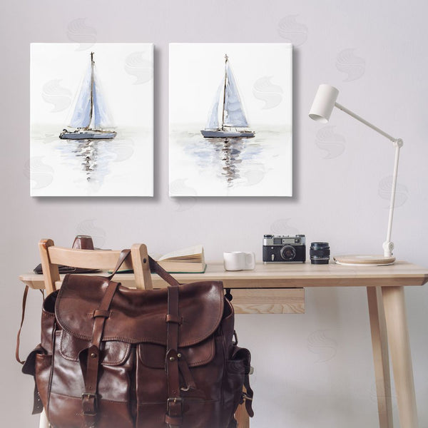 Stupell Industries Victoria Barnes | Watercolor Sailboat Calm Water Wall Art