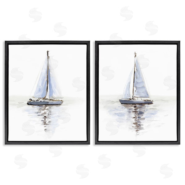 Stupell Industries Victoria Barnes | Watercolor Sailboat Calm Water Wall Art