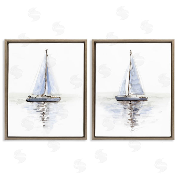 Stupell Industries Victoria Barnes | Watercolor Sailboat Calm Water Wall Art
