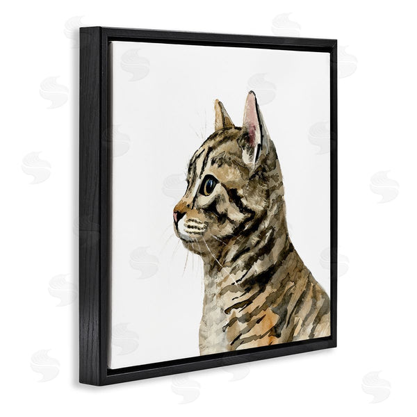 Stupell Industries Victoria Barnes | Watercolor Tabby Cat Portrait