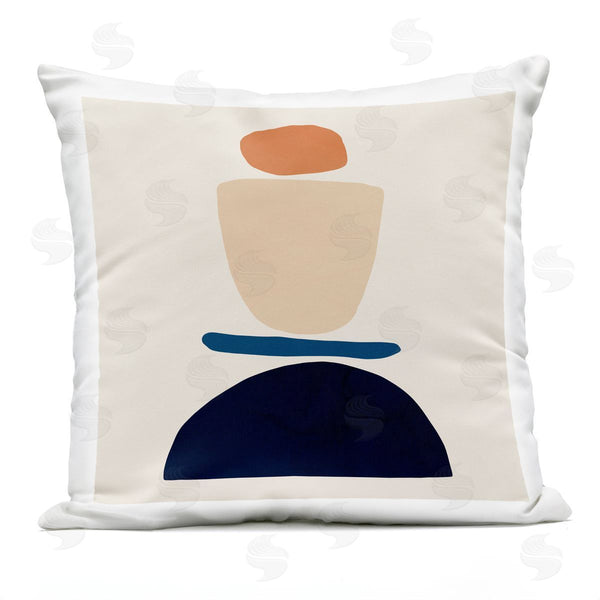 Stupell Industries Victoria Barnes | Western Balanced Abstract Shapes Orange Blue Printed Throw Pillow