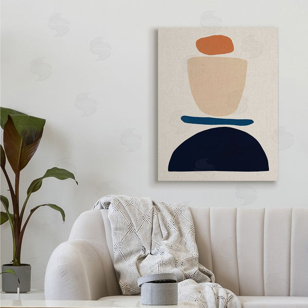 Stupell Industries Victoria Barnes | Western Balanced Abstract Shapes Orange Blue Wall Art
