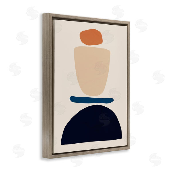 Stupell Industries Victoria Barnes | Western Balanced Abstract Shapes Orange Blue Wall Art
