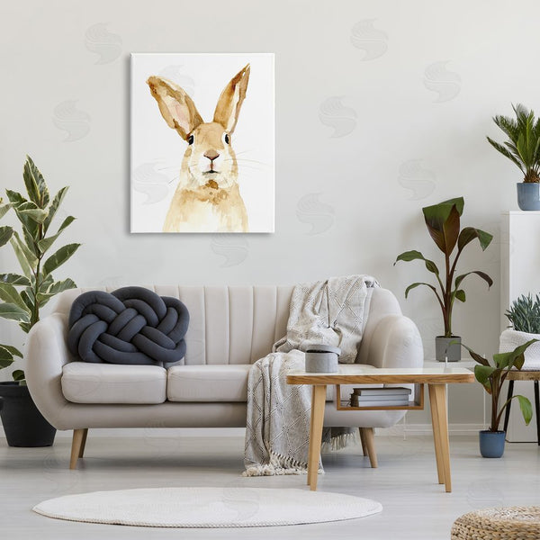 Stupell Industries Victoria Barnes | Wild Bunny Rabbit Watercolor Portrait Wild Forest Animal Wall Art