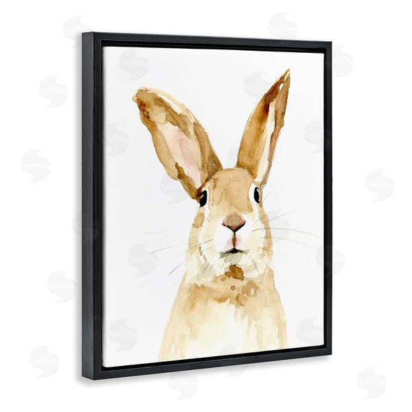 Stupell Industries Victoria Barnes | Wild Bunny Rabbit Watercolor Portrait Wild Forest Animal Wall Art