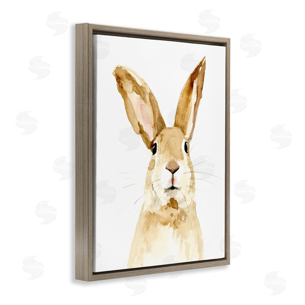 Stupell Industries Victoria Barnes | Wild Bunny Rabbit Watercolor Portrait Wild Forest Animal Wall Art