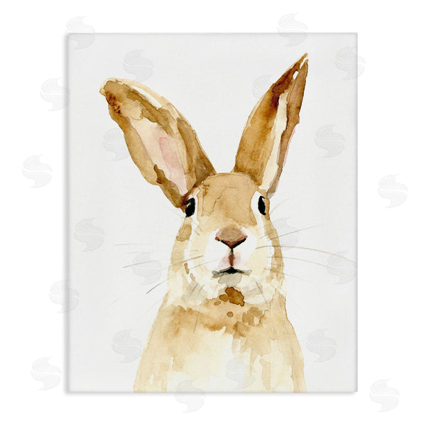 stupell industries Victoria Barnes | Wild Bunny Rabbit Watercolor Portrait Wild Forest Animal Wall Art