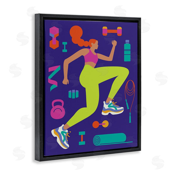 Stupell Industries Victoria Barnes | Woman With Fitness Weights Wall Art