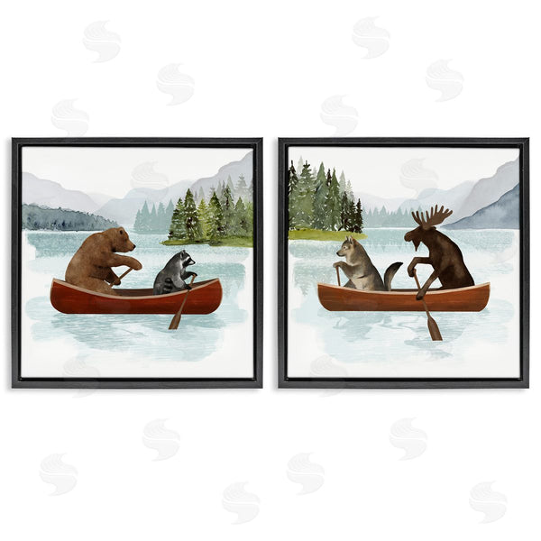 Stupell Industries Victoria Barnes | Woodland Animals On Canoes