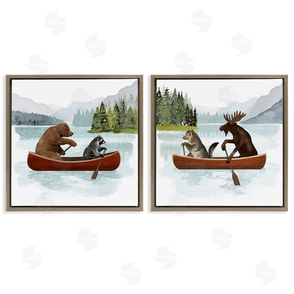 Stupell Industries Victoria Barnes | Woodland Animals On Canoes