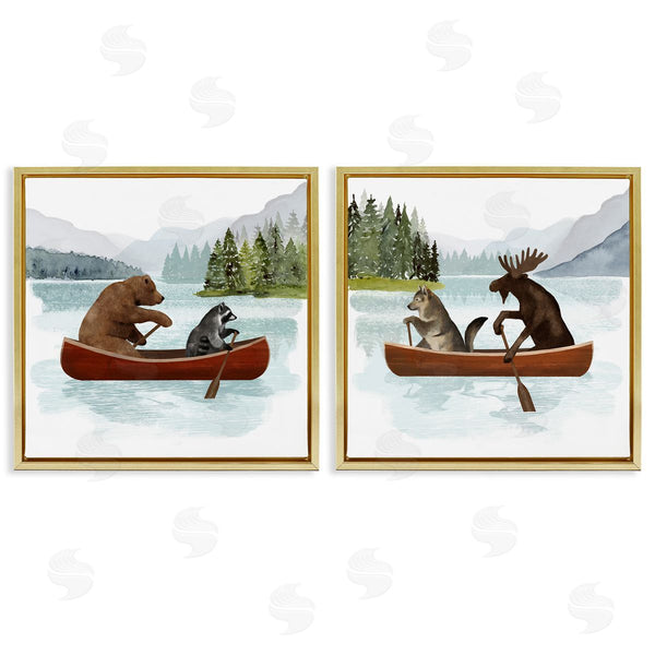 Stupell Industries Victoria Barnes | Woodland Animals On Canoes