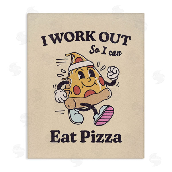 stupell industries Victoria Barnes | Work Out To Eat Pizza Wall Art