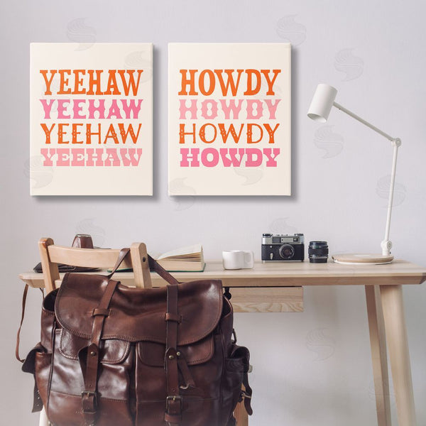 Stupell Industries Victoria Barnes | Yeehaw & Howdy Typography Wall Art