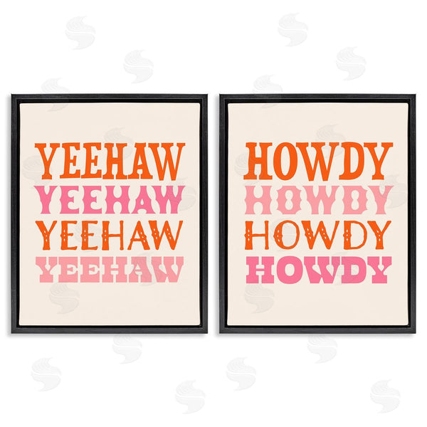 Stupell Industries Victoria Barnes | Yeehaw & Howdy Typography Wall Art