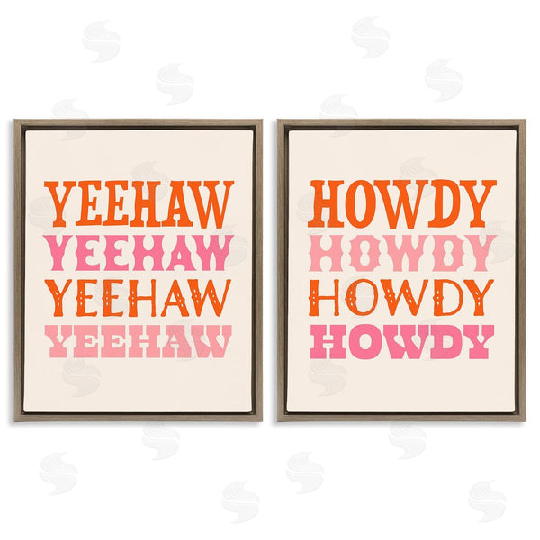 Stupell Industries Victoria Barnes | Yeehaw & Howdy Typography Wall Art
