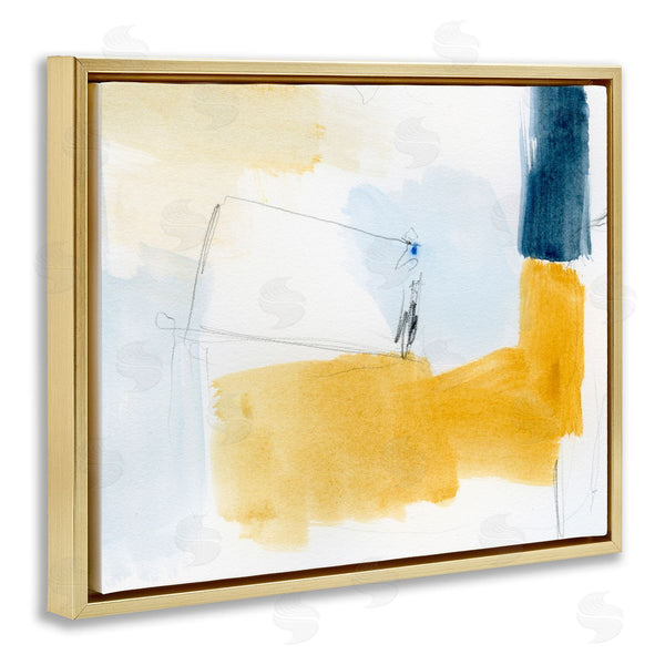 Stupell Industries Victoria Barnes | Yellow And Blue Abstract Wall Art