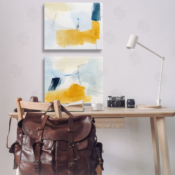 Stupell Industries Victoria Barnes | Yellow Patchy Abstract Wall Art