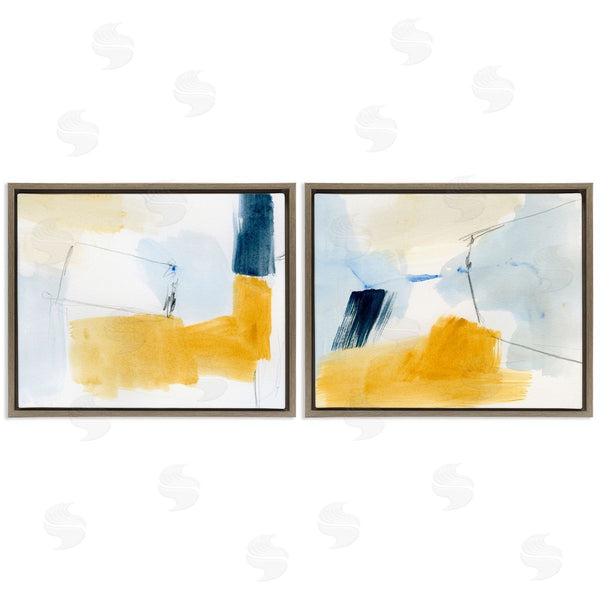 Stupell Industries Victoria Barnes | Yellow Patchy Abstract Wall Art