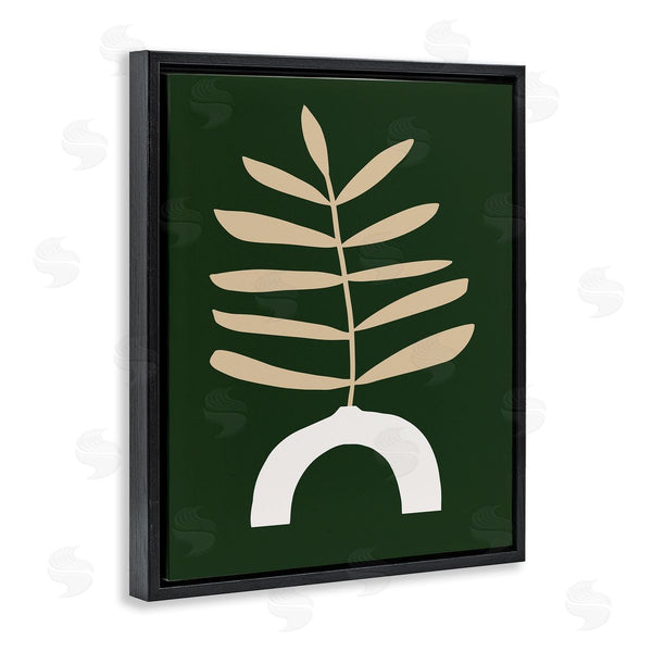 Stupell Industries Victoria Barnes | Yellow Plant In Unique Vase Over Green Wall Art