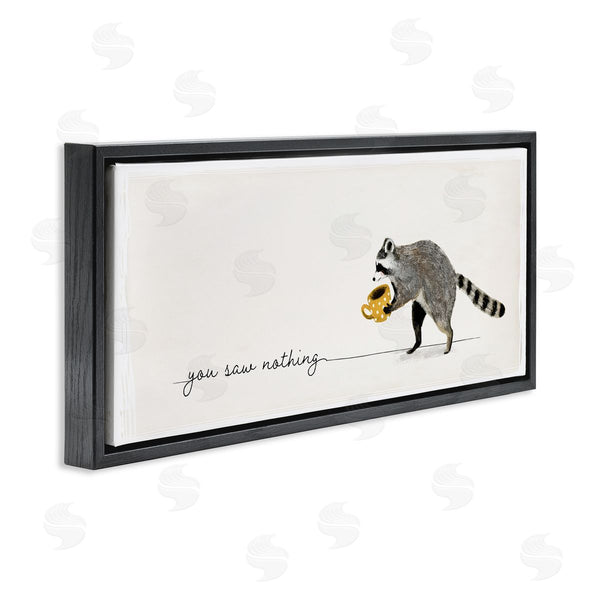 Stupell Industries Victoria Barnes | You Saw Nothing Raccoon Wall Art