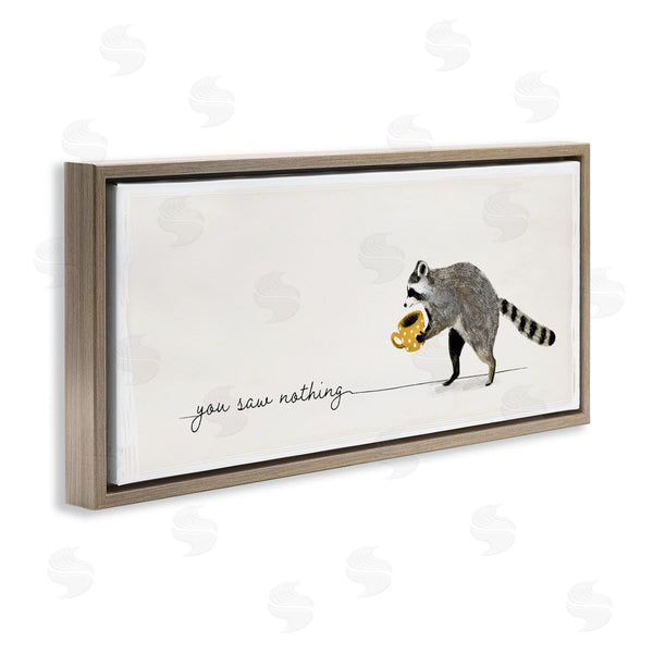 Stupell Industries Victoria Barnes | You Saw Nothing Raccoon Wall Art