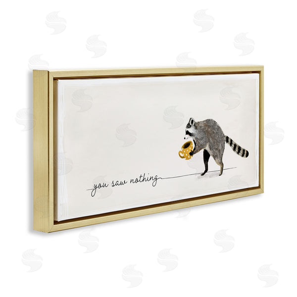 Stupell Industries Victoria Barnes | You Saw Nothing Raccoon Wall Art