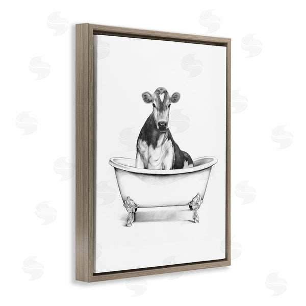 Stupell Industries Victoria Borges | Antique Tub With Cow
