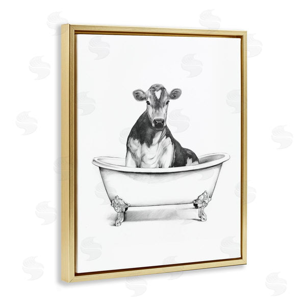 Stupell Industries Victoria Borges | Antique Tub With Cow