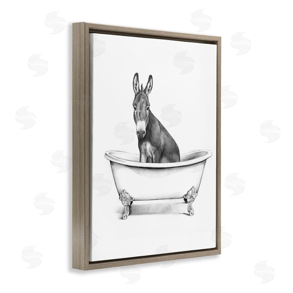 Stupell Industries Victoria Borges | Antique Tub With Donkey