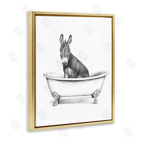 Stupell Industries Victoria Borges | Antique Tub With Donkey