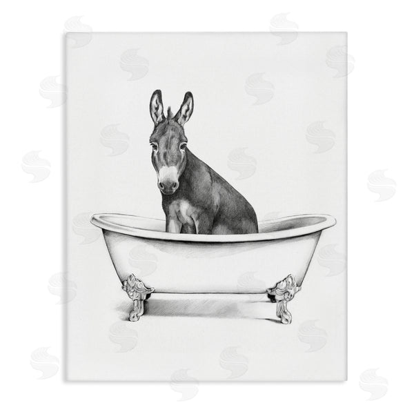 stupell industries Victoria Borges | Antique Tub with Donkey
