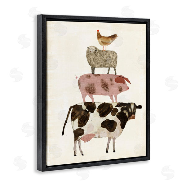 Stupell Industries Victoria Borges | Barnyard Buds Stacked Animals
