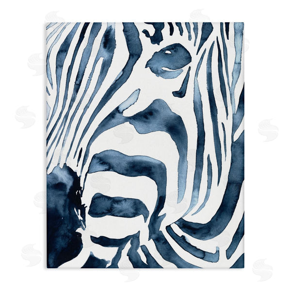 stupell industries Victoria Borges | Blue Zebra Stripe Portrait