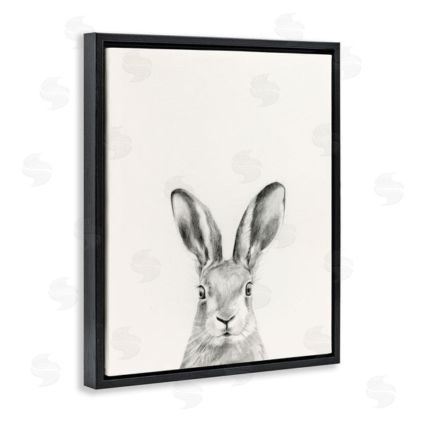 Stupell Industries Victoria Borges | Bunny Rabbit Portrait Grey