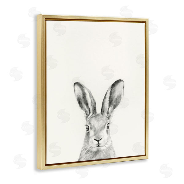 Stupell Industries Victoria Borges | Bunny Rabbit Portrait Grey
