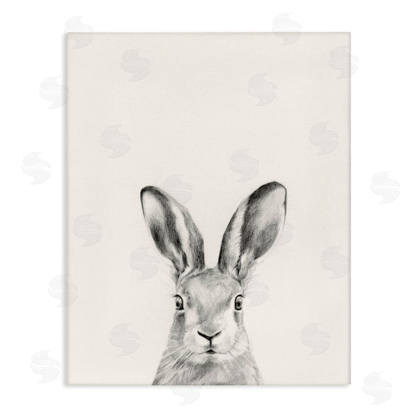 stupell industries Victoria Borges | Bunny Rabbit Portrait Grey