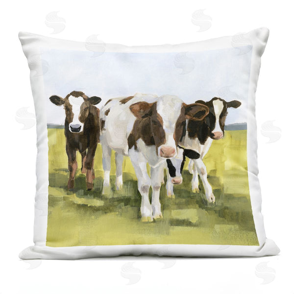 Stupell Industries Victoria Borges | Calf Cows Country Farmland Printed Throw Pillow